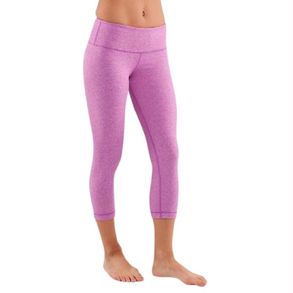 Heathered Purple Lululemon 7/8 Leggings